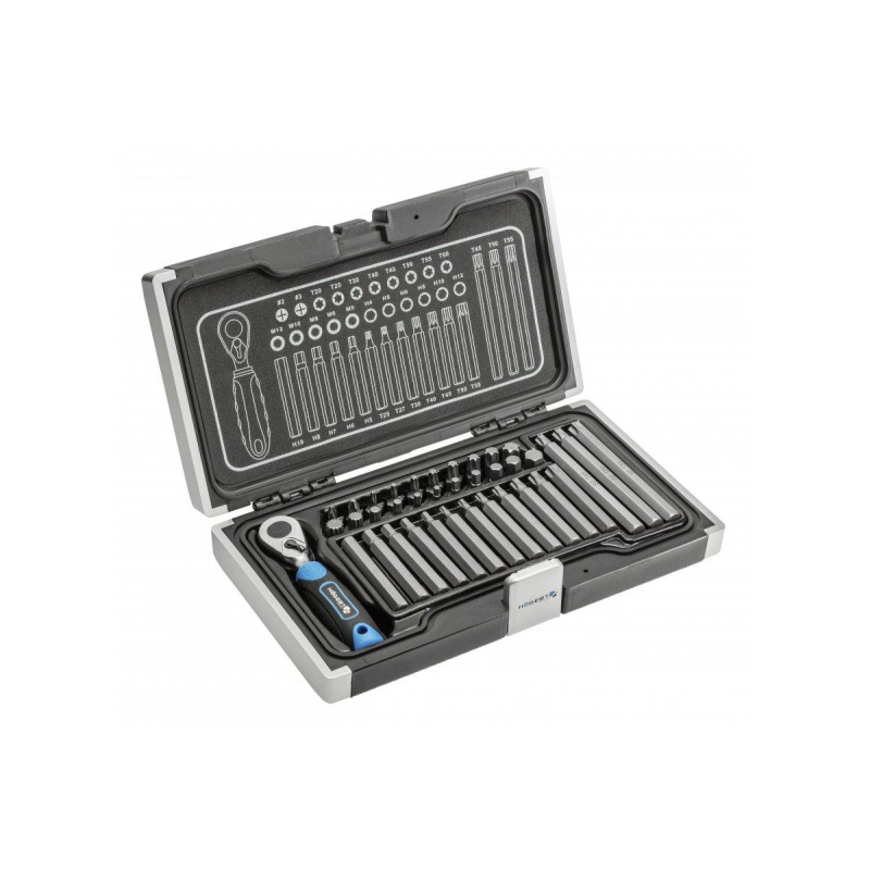 Набір HOEGERT біт з тріскачкою 37 шт. (HT1R466)