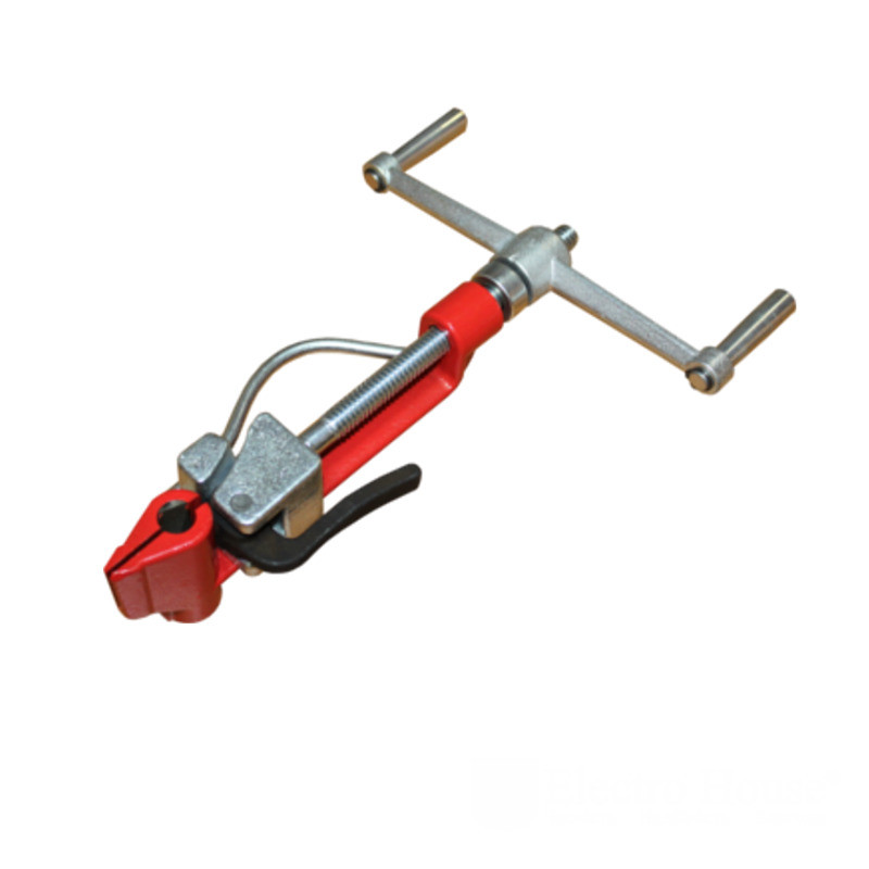 Інструмент для різання та натягування бандажної стрічки гвинтовий