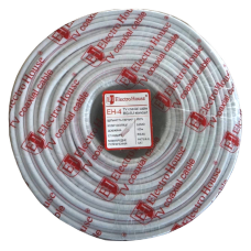 Кабель коаксіальний RG-6U 100% оміднена сталь 1.02 ПВХ, білий, 100 м