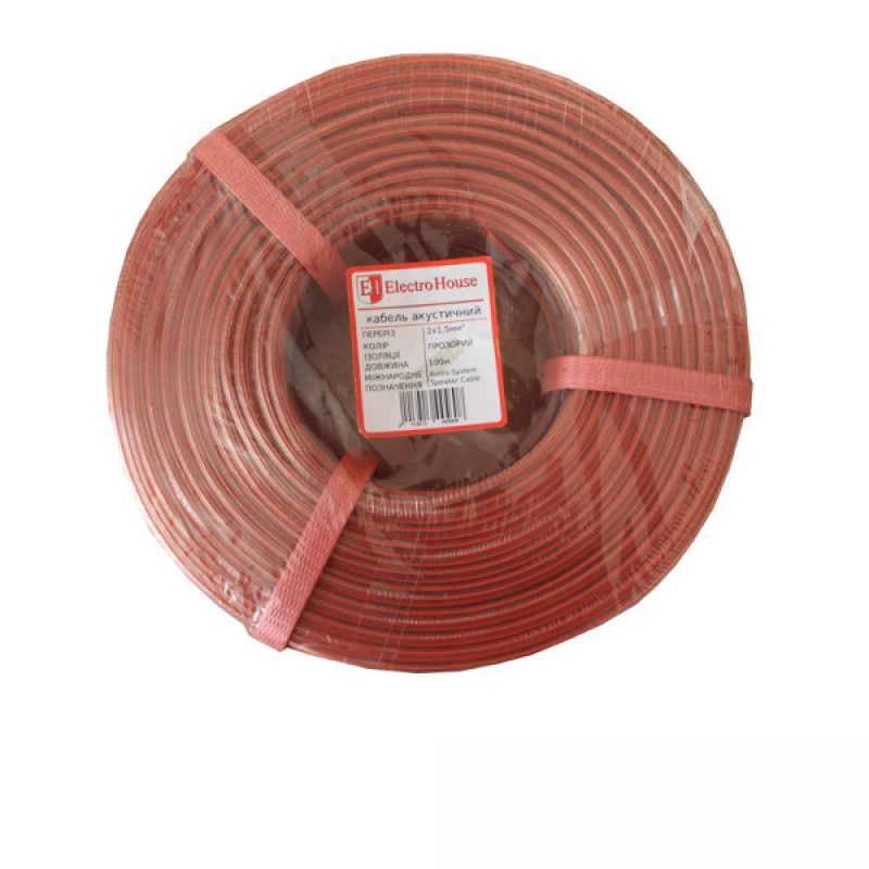 Кабель акустичний 2 x 1,5 мм2 CCA, прозорий