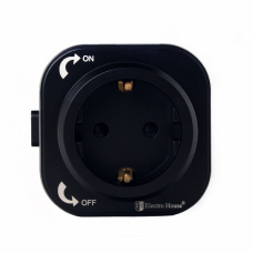 Розетка трекова із заземленням 16A, Unique Elegance Pandora Black