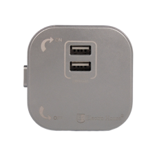 Розетка трекова подвійна USB 2.4 А, Unique Elegance Pandora (срібло)